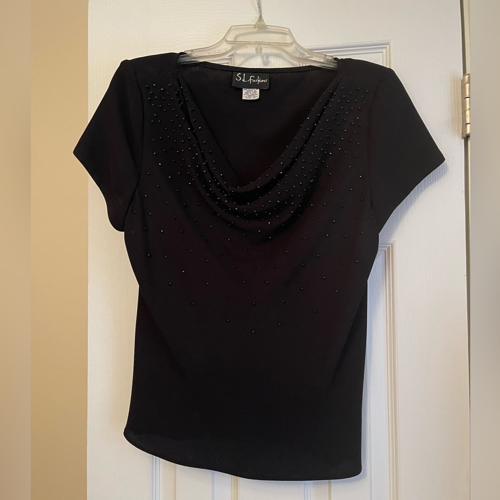S.L Fashions top and flutter skirt, size 14